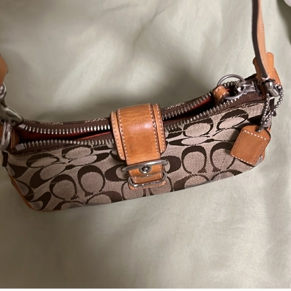 Vintage Coach Mini Shoulder Bag with wallet Y2K Coach mini baguette - Picture 2 of 6